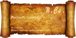 Maloch Csató névjegykártya